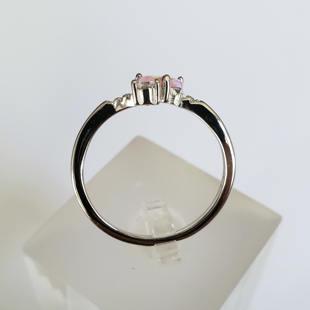 Sterling Silver Pink Opal Ring - Picture 4 of 8